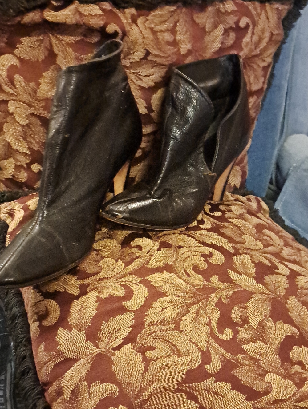 Black Leather Women’s Ankle Booties